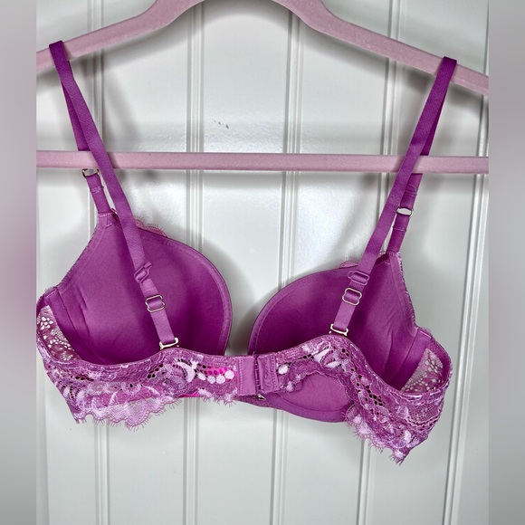 La Senza Beyond Sexy Push-Up Rhinestones Embellishments in Dusty Rose, Sz 34B - Picture 2 of 10